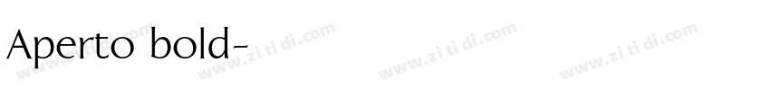 Aperto bold字体转换